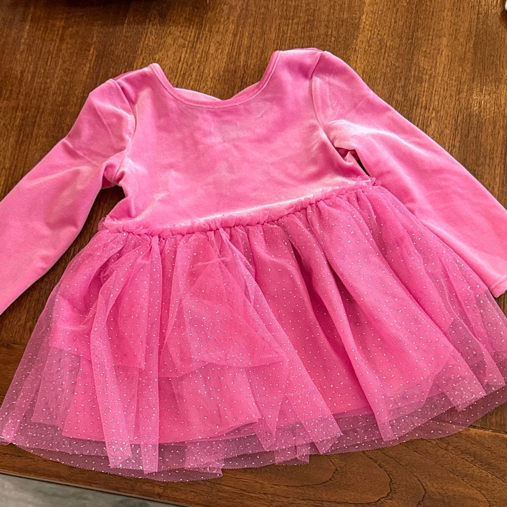 The Children's Place Pink Velvet and Tulle Dress